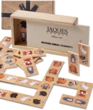 Jaques of London Wooden Animal Dominoes for Children Fun Early Years Kids Dominoes Games for 1 2 3 4 Year Olds Wooden Toys and Games Since 1795