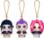 Jazwares KPop Demon Hunters 3-Pack 4-inch Clip-On Plush – Rumi, Mira, Zoey Mini Collectible Character Clips, On-The-Go Fans, Ages 6