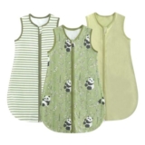 JiAmy 0.5 TOG Baby Sleeping Bags 3-Pack 0-6m Green Panda