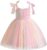JiAmy Girls Rainbow Sequin Tulle Party Dress Ages 1-6 Years 100% polyester, ribbed knit top, lined sequin tulle skirt, belt, wedding birthday holiday photos