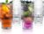 Joeyan Vintage Glassware Drinking Glasses Set of 4, 340ml Highball Glass Cups, Embossed Clear Tall Water Tumbler with Pattern for Cocktail, Beer, Whiskey, Juice, Iced Coffee Tea and Mixed Drinks