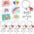 Johiux 6 Sets Thank You Teacher Gifts Teacher Keyring with Rainbow Thank You Card,Personalised Keyring Best Teacher Gifts Female Teachers Male Teachers Primary School Nursery Teacher Thank You Gifts.