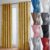 John Aird Crushed Velvet Fully Lined Eyelet Curtains (Ochre, 46 Wide x 54 Drop)