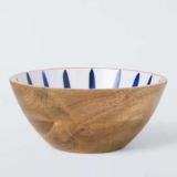 John Lewis Coastal Mango Wood Serve Bowl, 18cm, Blue/Natural – £2.95 CC