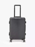 John Lewis Como Zipless 4-Wheel Cabin Suitcase, 38L, Black – Free C&C