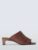 John Lewis Maria Woven Leather Block Heel Mule Sandals, Chocolate, 3