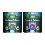 Johnstones Garden Colours Wood Paint – Dusty Fern or Bold Plum (£5.31 S&S)