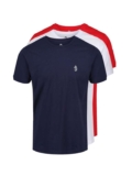 Johnys Mens 100% Cotton 3 Pack T-Shirts – Red/White/Navy (Sizes XS-XXXL) – With Code