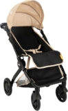 Joie Junior Pact Dolls Pram Stone & Black Childrens Toy Pram, Compact Fold-Over Design with Carry Handle dolls Pushchair, Adjustable Handle Height, Soft Foam Grips, Under Seat Storage 3