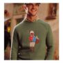 Jonty Fox Khaki Green Crew Neck Knitted Jumper