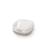 Joseph Joseph Bathroom Slim, Compact, Soap Dish Holder with non-slip base – White/Grey