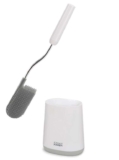 Joseph Joseph Flex Lite – Silicone Toilet Brush with slimline holder set, flexible anti-drip, anti-clog deep clean head