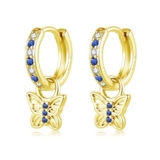 Josfeva 925 Silver Hoop Earrings, Gold Dangle for Girls