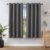 Joydeco Blackout Curtains for Bedroom 46 x 54 Inch, Eyelet Thermal Insulated Energy-saving Drapes for Room Darkening Light Filtering, Short Window Treatments 54 Inch Drop, 2 Panels – Dark Grey