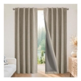 Joydeco Blackout Thermal Curtains, 55×96, 2 Panels, Back Tabs