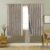 Joydeco Blackout Thermal Lined Curtains 46×54 Inch Drop 2 Panels with Back Tabs & Rod Pocket, 100% Light Blocking Linen Texture Fabric Curtain Drapes for Living Room Bedroom