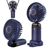 Jsdoin Hand Held Fan,Portable Handheld USB Rechargeable Fans with 5 Speeds,Battery – Blue, Green or Pink. Sold by SUMITARA FBA