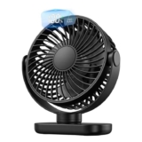 Jsdoin USB Desk Fan, Table Fans Ultra Quiet Desk Fan with LED Display USB-C Fast Charge 5000mAh Battery 4 Speeds Sold by Jack-Shanahan / FBA