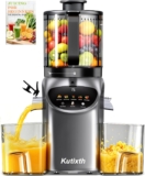 Juicer Machine, 4-In-1 Cold Press Juicer,Smart Touch Masticating Juicers, 6.5 Extra Large Chute, 120oz Capacity For Whole Fruits, Easy To Clean, Extractor Machine For Making Nut Mike, Sorbet,Juice