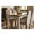 Julipa Ashford Dining Table with 4 Ava Fabric Chairs