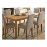 Julipa Ashford Extending 6 to 8 Seater Table with 6 Ava Fabric Chairs