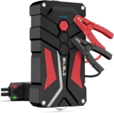 Jump Starter 5000A Car Battery Booster Jump Starter 12V Portable Power Pack (up to 9.0L Gas or 8.5L Diesel Engine), Car Starter Power Bank with LED Flashlight,Force Start
