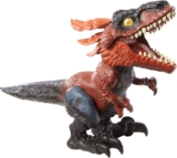 Jurassic World GYW89 – A New Age – Uncaged Rowdy Roars Pyroraptor dinosaur action figure, toy gift with interactive movements and sound response to touch, multicolor