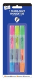 Just stationery Double Ended Highlighter – Assorted Colours (Pack of 3)