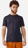 KALENJI Mens Running T-Shirt Black – Run 100