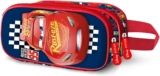 KARACTERMANIA Disney Cars 3 Cups-3D Double Pencil Case, Black, 22 x 10 cm