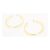 KAREN MILLEN Gold Tone Criss Cross Hoop Earrings