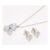 KATE SPADE Two Piece Silver Tone Cubic Zirconia Hearts Jewellery Set