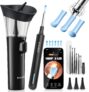 KAUGIC Manual Ear Wax Removal Kit with Ear Camera Combo for Adults One-Hand Manual Ear Cleaner, Visual 1080P Otoscope, 6 LED Light, 6 Ear Spoons, Home Use, Safe Silicone Tips