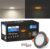 KEELED LED Black Downlight with Night Light, Recessed Lighting, 230V, 6W, 3CCT 3000K/4000K/6000K Selectable, 70-85mm Cutout, 2-Pack