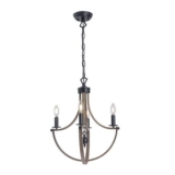 KEESFU Black Chandelier, 4-Light Kitchen Island Pendant