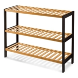 KEPLIN Natural Bamboo Shoe Rack Easy Assembly & Strong Design