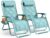 KEPLIN Set of 2 XXL Premium Heavy Duty Padded Diamond Zero Gravity Chairs – Luxurious Garden Recliners, Adjustable Headrest, Cup & Phone Holder, Foldable, Patio Sun Loungers – 150kg Weight Capacity