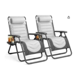 KEPLIN Set of 2 Zero Gravity Chairs – Luxurious Garden Recliners