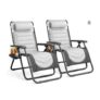 KEPLIN Set of 2 Zero Gravity Chairs – Luxurious Garden Recliners