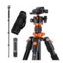 K&F Concept 62 Aluminum Tripod/Monopod, Quick Release Plate, Ball Head