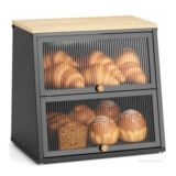 KINGRACK Bread Storage Cabinet, Black