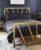 KINGSIZE Joanna Hope Grace Gold Metal Bed Frame
