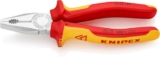 KNIPEX Combination Pliers Chrome-Plated Insulated with Multi-Component Grips, VDE-Tested 180mm, 03 06 180 – Prime Price