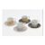 KNITZ Four Pack White Patterned Espresso Cups & Saucers 85ml