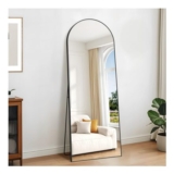 KOCUUY Arched Full-Length Mirror, 165×60 Cm, Black Aluminum Frame