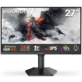 KOORUI G2722P 27 Inch Gaming Monitor,200Hz, Fast IPS, QHD 1440P, 1ms, Adaptive Sync, Lifting Adjustable,