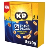 KP Nuts – ORIGINAL SALTED Peanuts – Multipack of 5 x 30g Snack Bags at checkout – £1.6 S&S