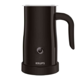 KRUPS Electric Milk Frother, One-Touch Control with Hot & Cold Foam, Non-Stick Jug, 360 Rotating Base, Auto Shut-Off, XL1008 Black