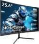 KTC 24 Inch Curved Gaming Monitor, FHD 240Hz, 1500R VA Curved Monitor, 3000:1 Contrast, Adaptive Sync, Low Blue Light, VESA Mount, 1080P PC Gaming Monitor