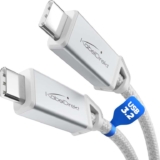 KabelDirekt USB C Cable All-purpose 0.6m, white, 20Gbps, 240W